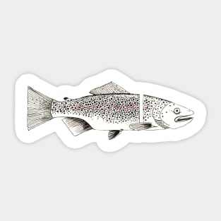 Half fish Sticker